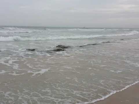 Gentle surf on a quiet beach