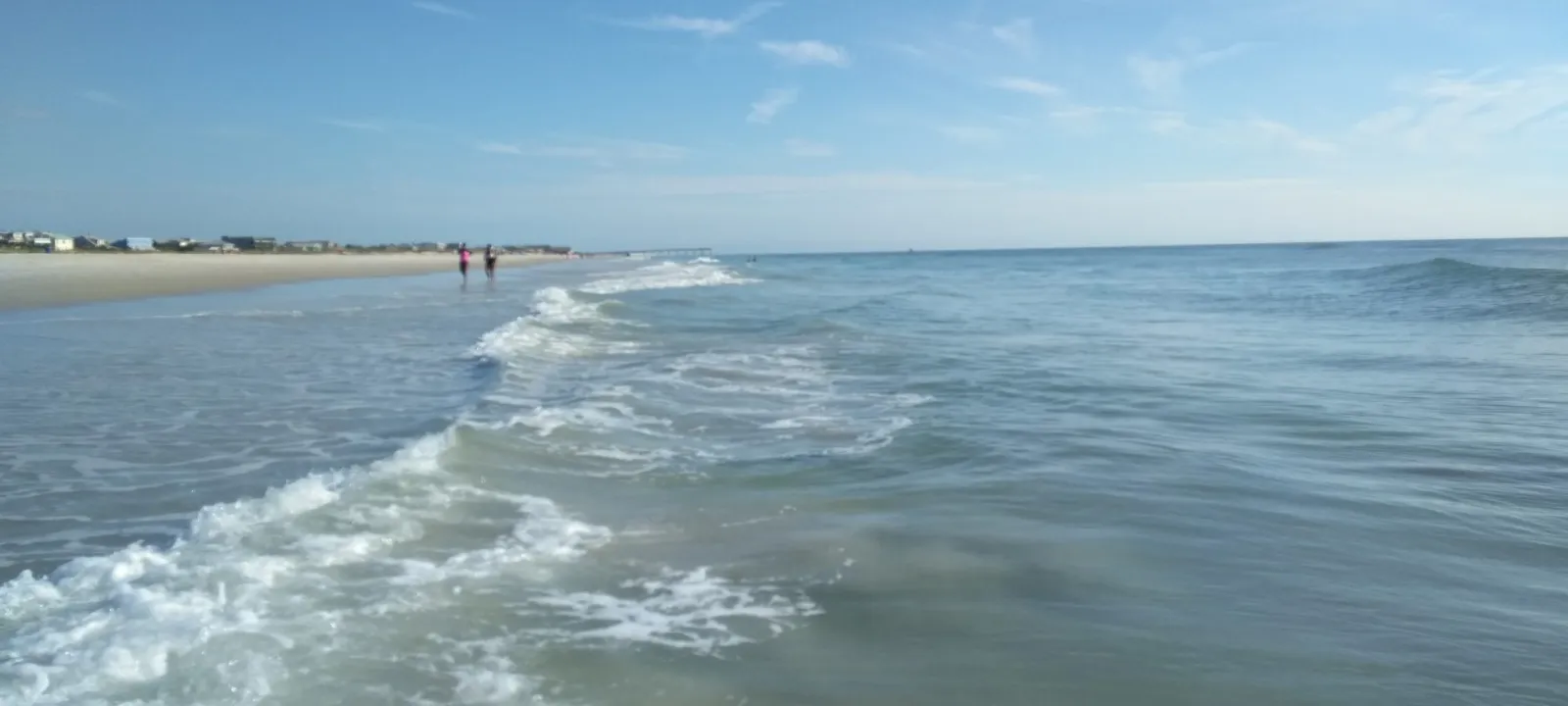 Waves rolling onto an Atlantic beach